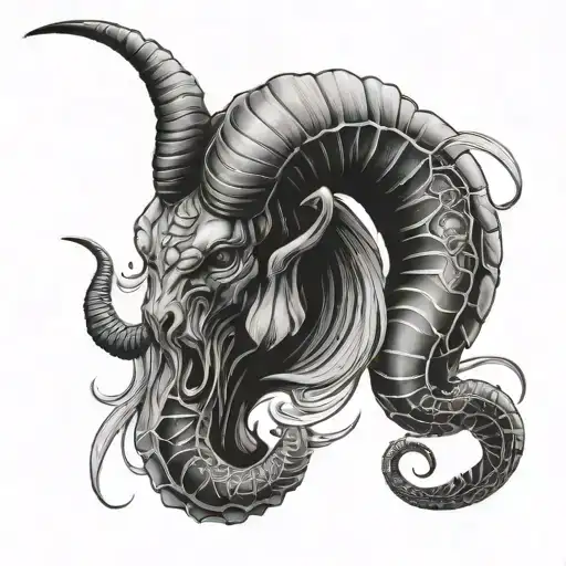 Aries Scorpio  tattoo design idea