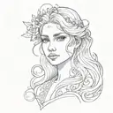 Angel Face tattoo design idea