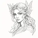 Angel Face tattoo design idea