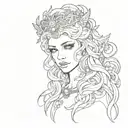 Angel Face tattoo design idea