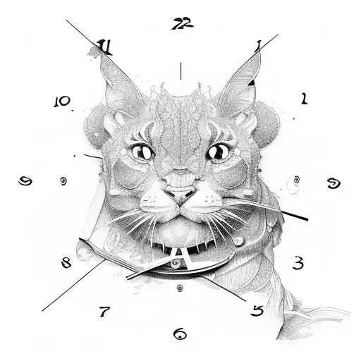 clock melting  tattoo design idea