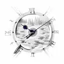 clock melting  tattoo design idea