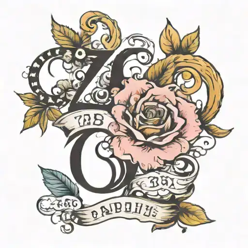 numbers 757 area code names incorporated tattoo design idea