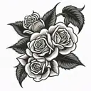 roses names graveyard 757 area code tattoo design idea