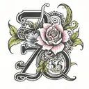 numbers 757 area code names incorporated tattoo design idea