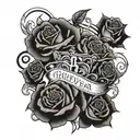 roses names graveyard 757 area code tattoo design idea