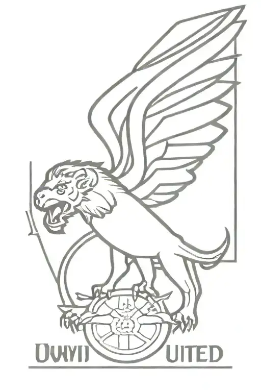 Manchester United devil wings tattoo design idea