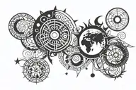 Coexist with each word being world religion, sun, moon, earth, etc, that is part of the universe tattoo design idea