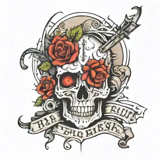 take risk tattoo design idea