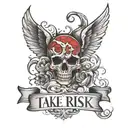 take risk tattoo design idea