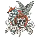 take risk tattoo design idea