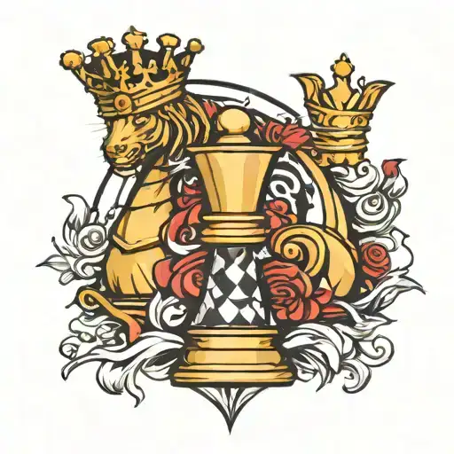 king chess piece tattoo design idea