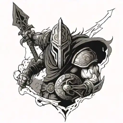 ares god of war tattoo design idea