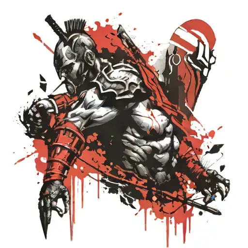 ares god of war tattoo design idea