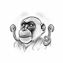 3 monkeys tattoo design idea