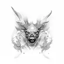 alas murcielago  tattoo design idea