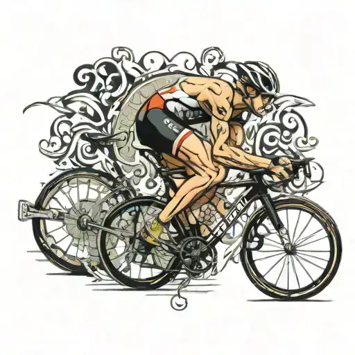 Triathlon  tattoo design idea