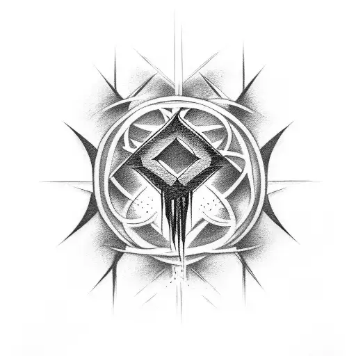 Dream Theater Majesty Symbol tearing through skin and being held onto by shreds of skin tattoo design idea