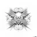 Dream Theater Majesty Symbol tearing through skin and being held onto by shreds of skin tattoo design idea