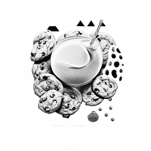 Cookies and Milk Sunset tattoo design idea