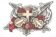 Triple cross tattoo tattoo design idea