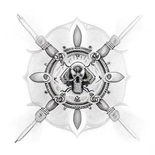 cruz com a palavra lealdade  tattoo design idea