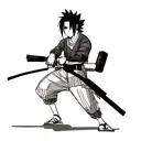 sasuke with a gun tattoo design idea