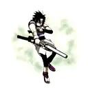 sasuke with a gun tattoo design idea