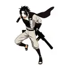 sasuke with a gun tattoo design idea