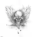 handball, wings tattoo design idea