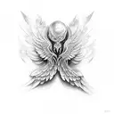 handball, wings tattoo design idea