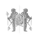 A blackwork equalizer graphic with my sons' birth dates incorporated tattoo design idea