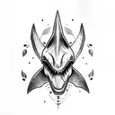 Shark skull tattoo design idea