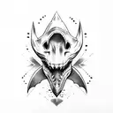 Shark skull tattoo design idea
