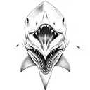 Shark skull tattoo design idea