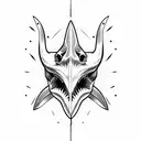 Shark skull tattoo design idea