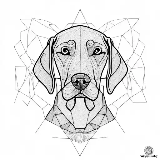 weimaraner tattoo design idea