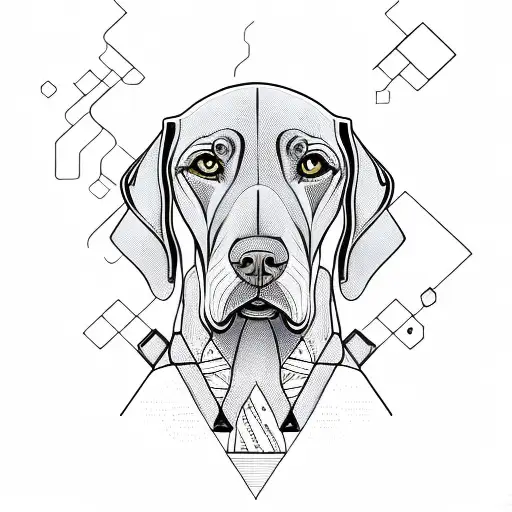 weimaraner tattoo design idea