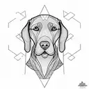 weimaraner tattoo design idea