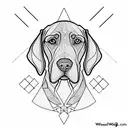 weimaraner tattoo design idea