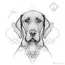 weimaraner tattoo design idea