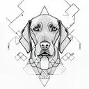 weimaraner tattoo design idea
