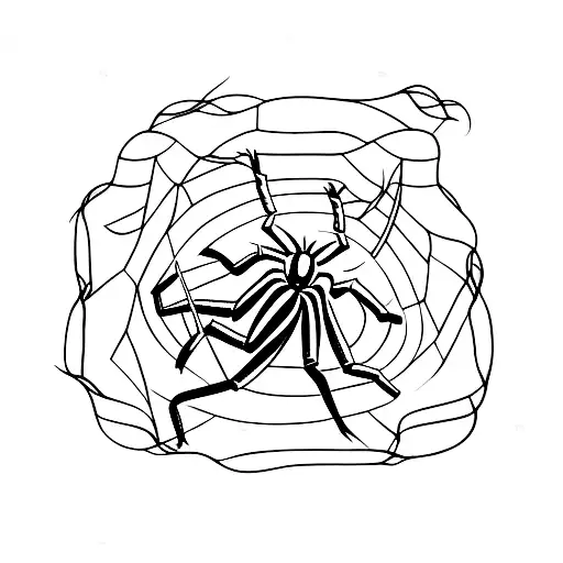 snake with spider and barbed wire  tattoo design idea