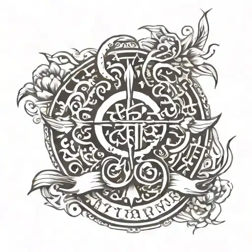 Write in hindi text Viram tattoo design idea