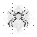 cancer constellation, crab tattoo design idea