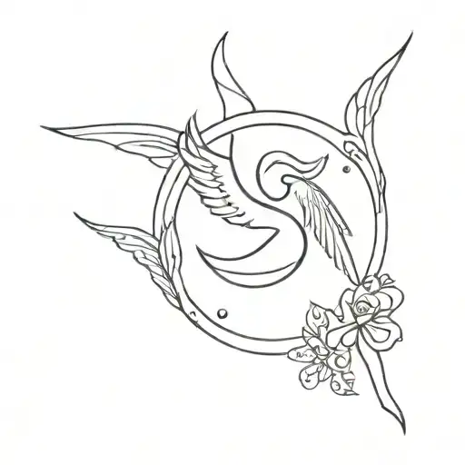 angel numerology tattoo design idea