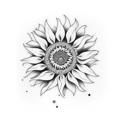 Sunflower grandad memorial tattoo design idea