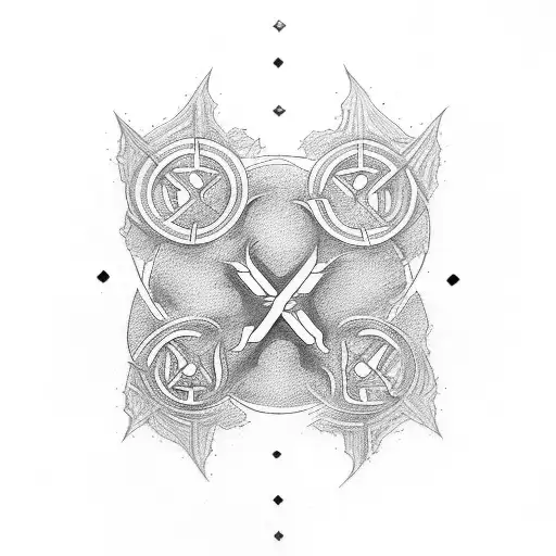 chi-rho  tattoo design idea