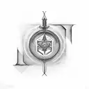 chi-rho  tattoo design idea