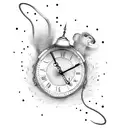 Two MOUSE in clock tattoo design idea